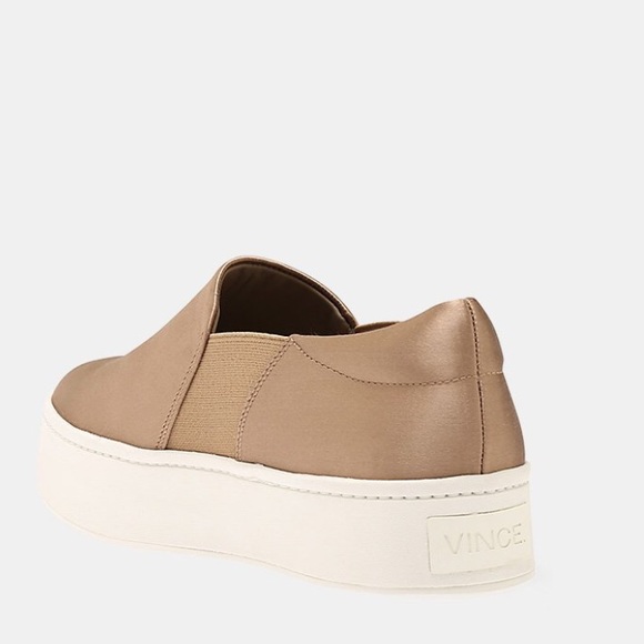 SOLD Vince Warren Sneaker Fawn Satin 9.5 - Picture 2 of 4